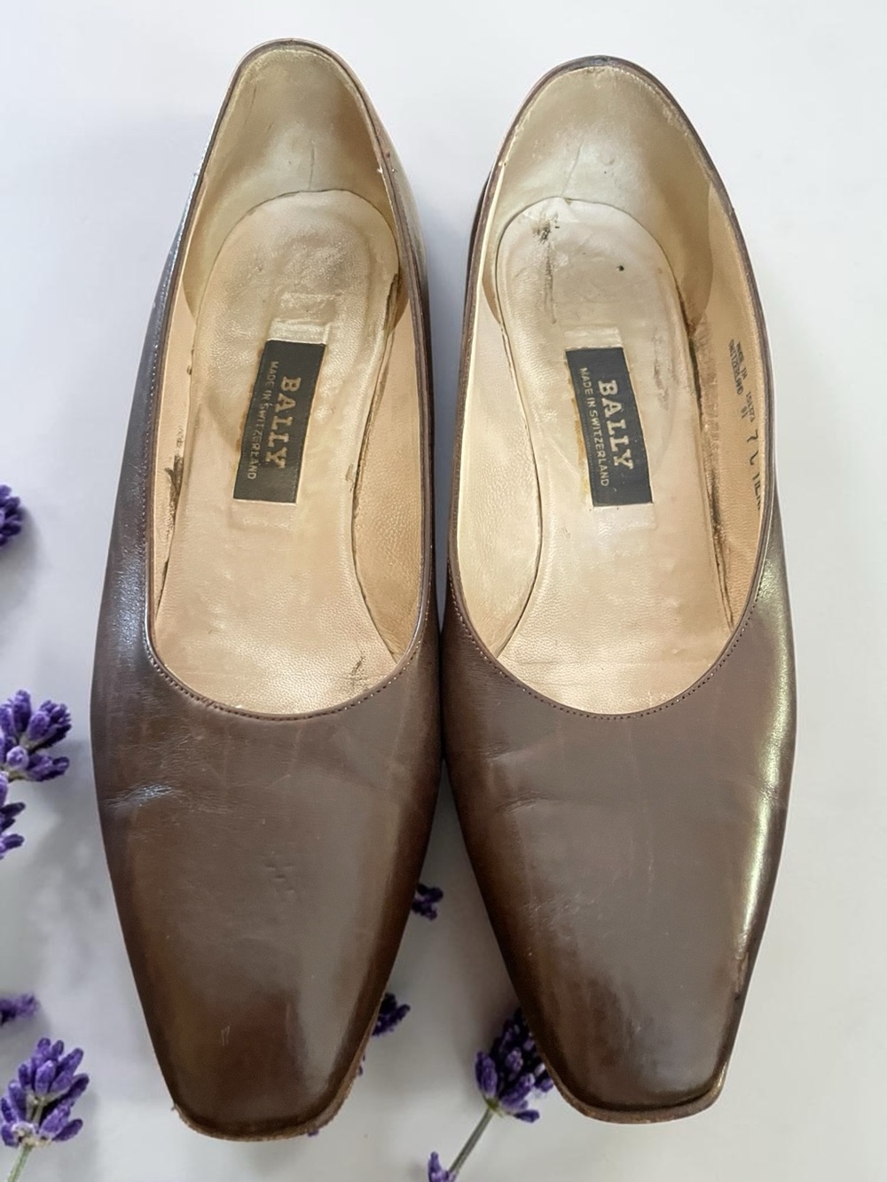 Bally Brown Leather Slip-On Dress Shoes